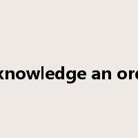 acknowledge an order是什么意思