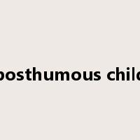 posthumous child是什么意思