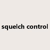 squelch control是什么意思