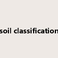 soil classification是什么意思