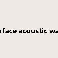surface acoustic wave是什么意思