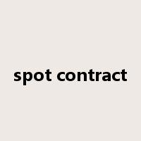 spot contract是什么意思