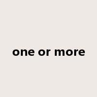 one or more是什么意思