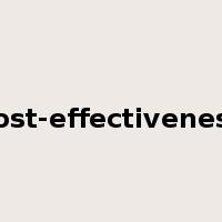 cost-effectiveness是什么意思