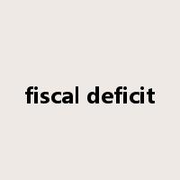 fiscal deficit是什么意思