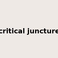 critical juncture是什么意思