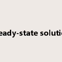 steady-state solution是什么意思