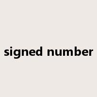 signed number是什么意思