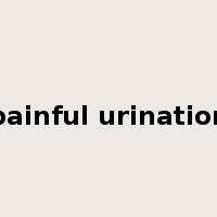 painful urination是什么意思