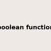boolean function是什么意思