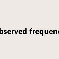 observed frequency是什么意思