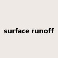 surface runoff是什么意思