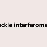 speckle interferometry是什么意思
