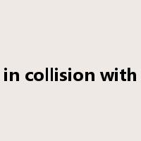 in collision with是什么意思