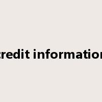 credit information是什么意思