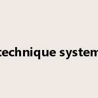 technique system是什么意思