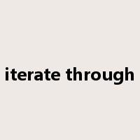 iterate through是什么意思