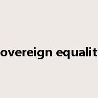 sovereign equality是什么意思