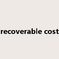 recoverable cost是什么意思