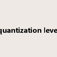 quantization level是什么意思