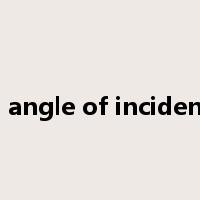 an angle of incidence是什么意思