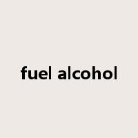 fuel alcohol是什么意思