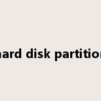hard disk partition是什么意思