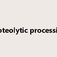 proteolytic processing是什么意思