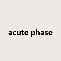 acute phase是什么意思