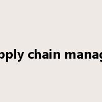 supply chain manager是什么意思