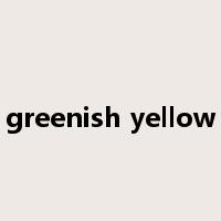greenish yellow是什么意思