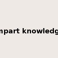 impart knowledge是什么意思
