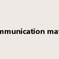 communication matrix是什么意思