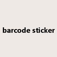 barcode sticker是什么意思