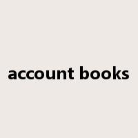 account books是什么意思