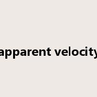 apparent velocity是什么意思