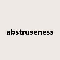 abstruseness是什么意思