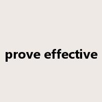 prove effective是什么意思