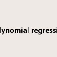 polynomial regression是什么意思