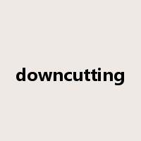 downcutting是什么意思