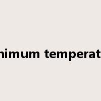 minimum temperature是什么意思
