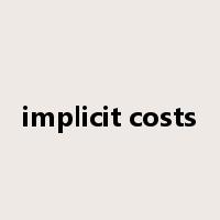 implicit costs是什么意思