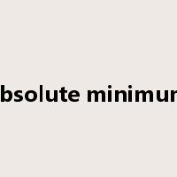 absolute minimum是什么意思