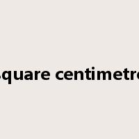 square centimetre是什么意思