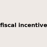 fiscal incentive是什么意思