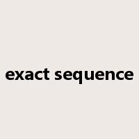exact sequence是什么意思