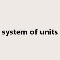 system of units是什么意思