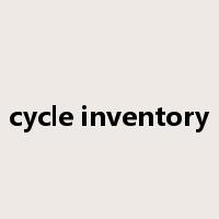 cycle inventory是什么意思