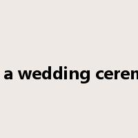 hold a wedding ceremony是什么意思