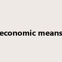 economic means是什么意思